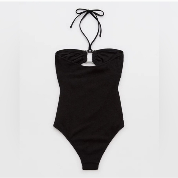 NWT Aerie Black One Piece Swimsuit - Picture 2 of 2